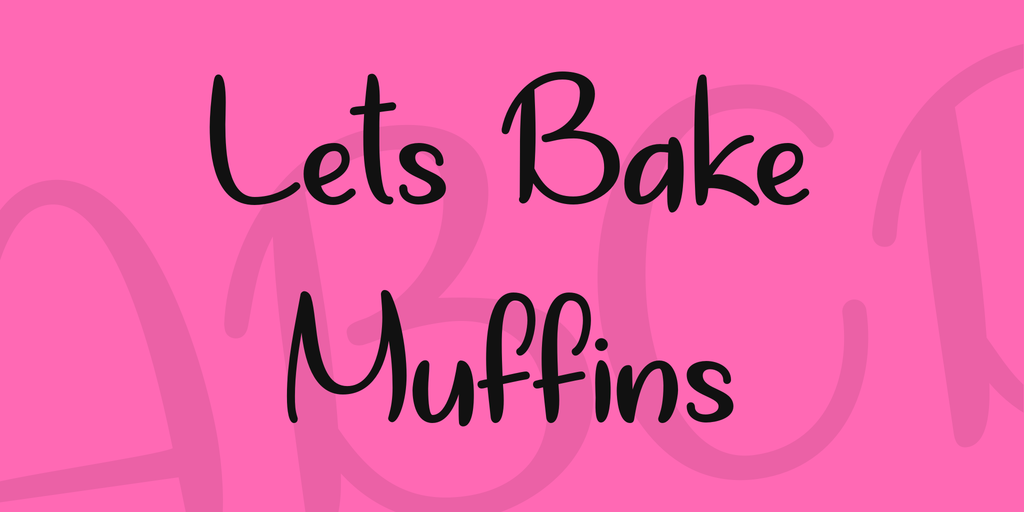 Lets Bake Muffins font