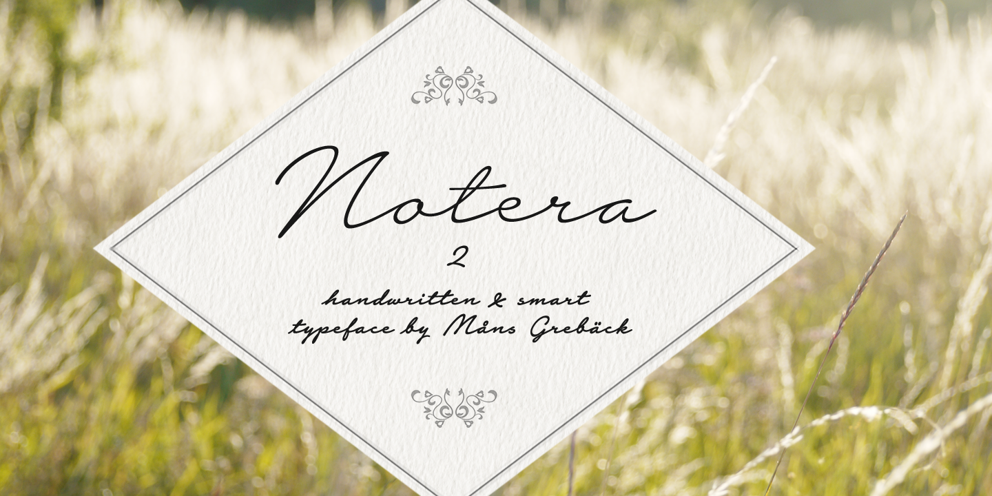 Notera 2 PERSONAL USE ONLY font