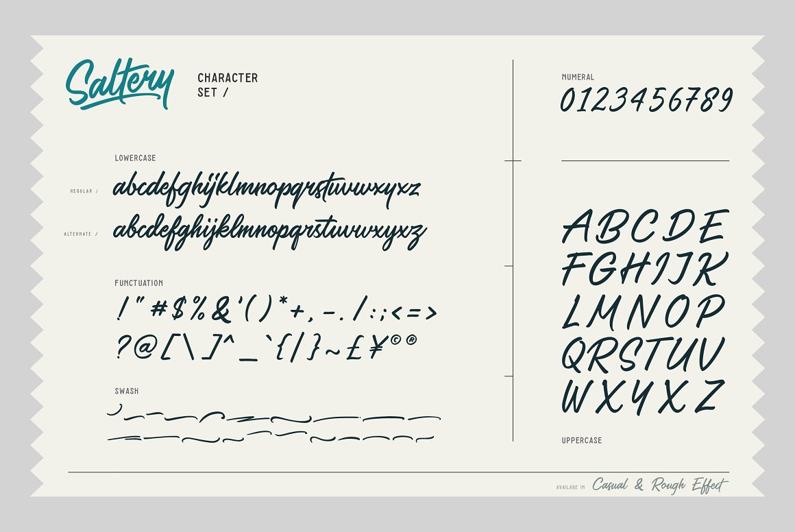 Saltery Swash font