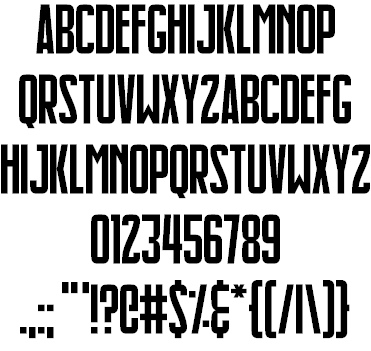 Slimlines font