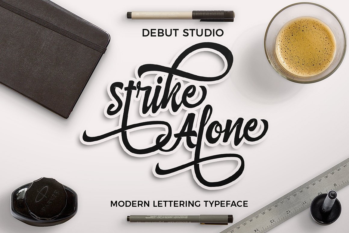 Strike Alone Script font