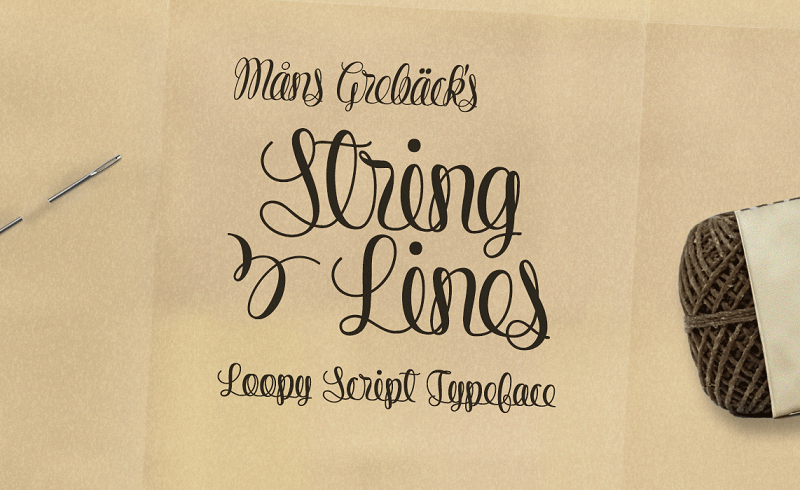 String Lines font