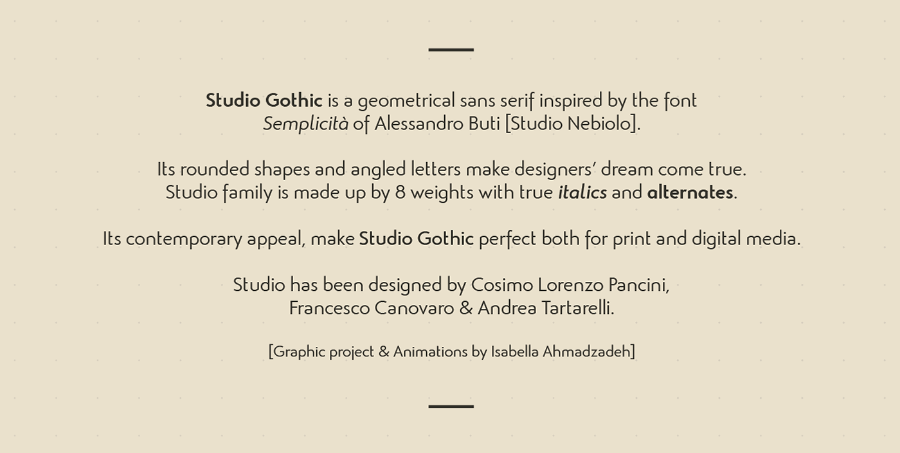 Studio Gothic Alternate Trial font