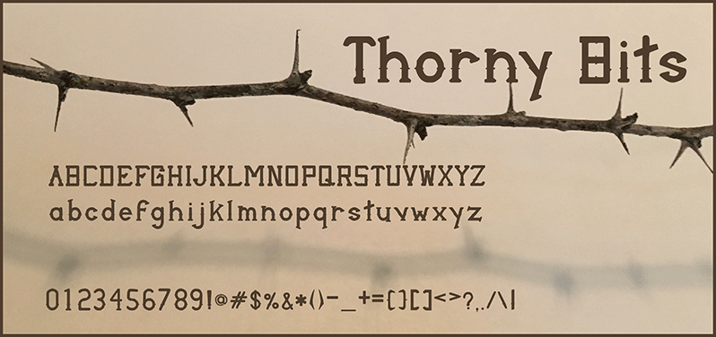 Thorny Bits Regular font