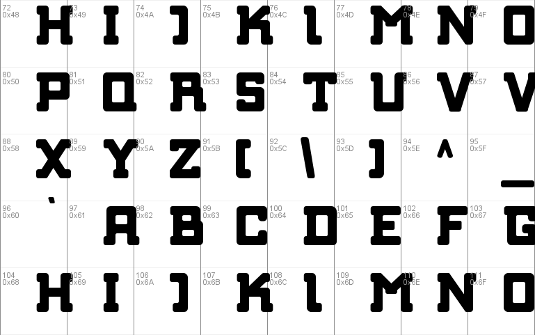 Bebop Slab Face font