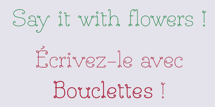 Bouclettes-Bold-Italic font