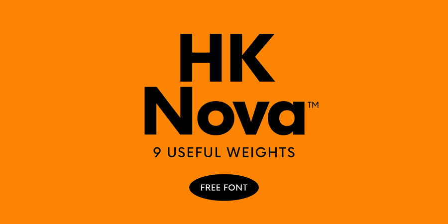 HK Nova font