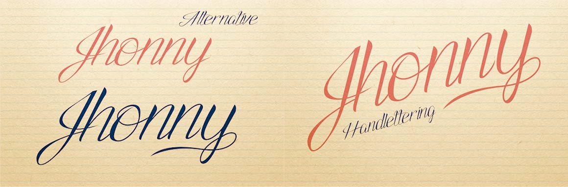 JHONNY Handlettering font
