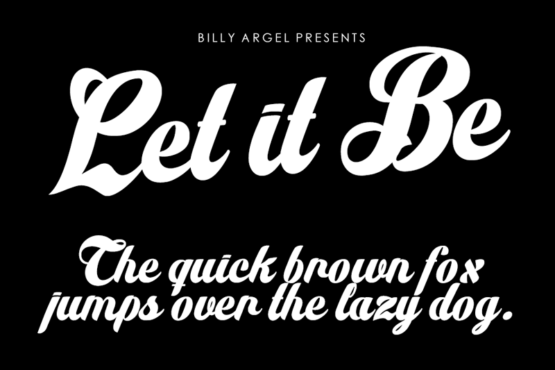 Let it Be Personal Use font