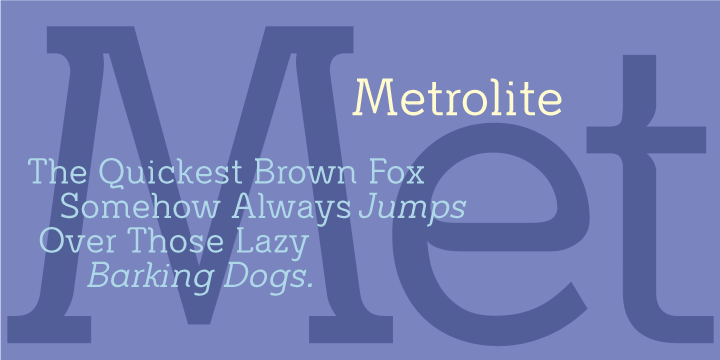 Metrolite font