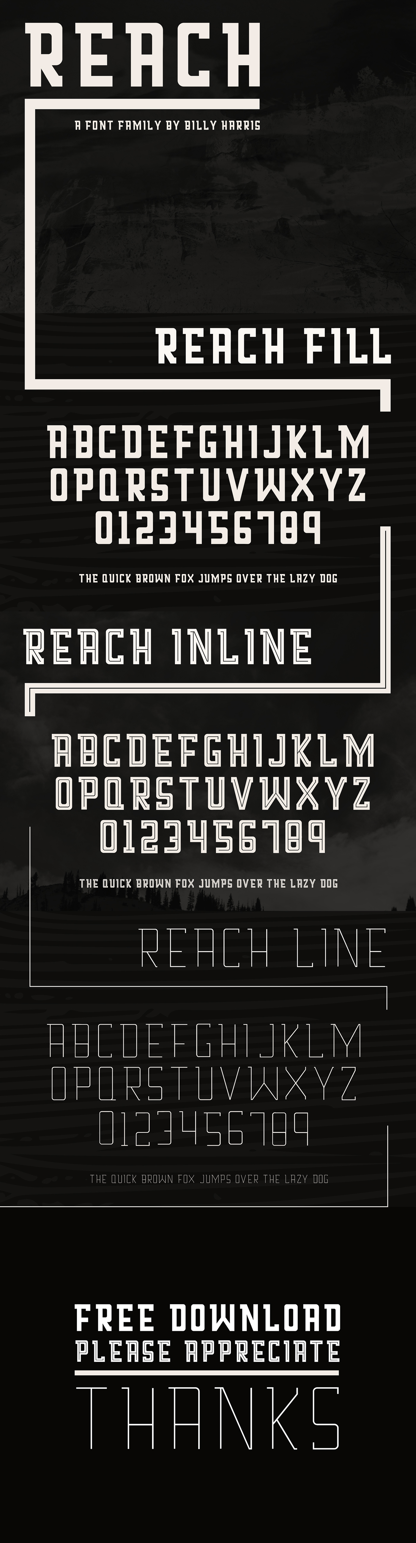 Reach font