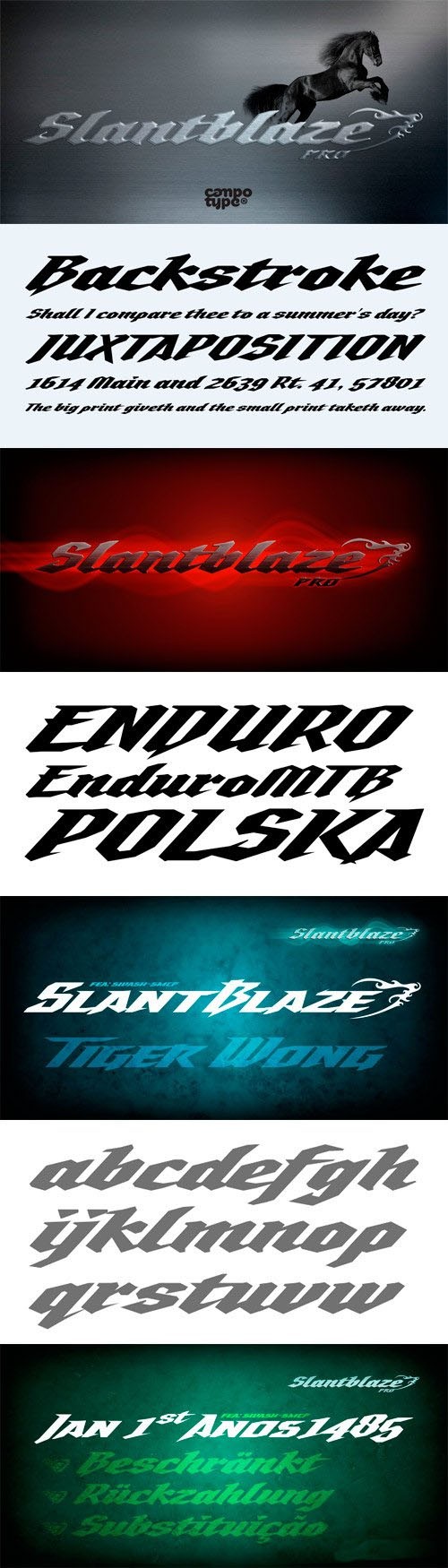 Slantblaze Pro font