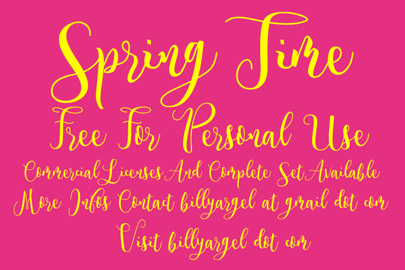 Spring Time Personal Use font