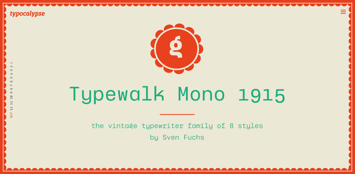 Typewalk Mono 1915 font