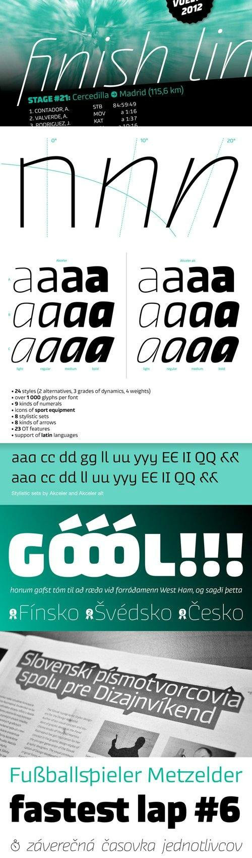 AkcelerA-Bold font