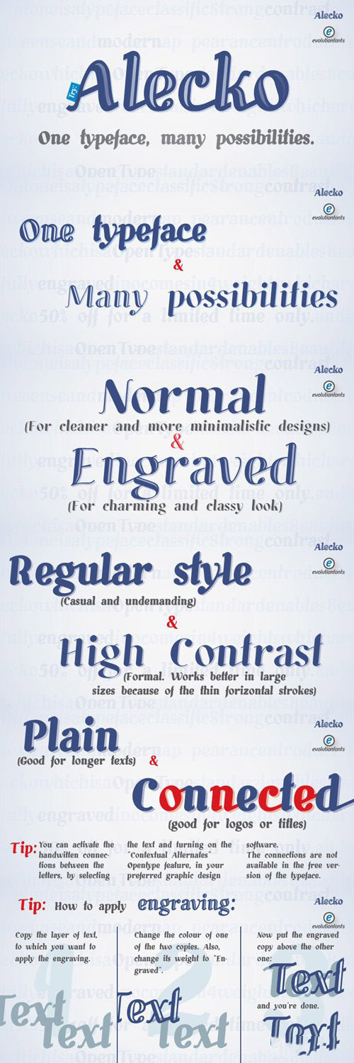 Alecko-Engraved font