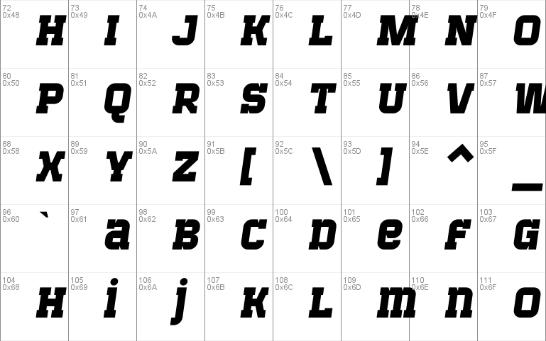 BladiOneSlab4F-BoldItalic font