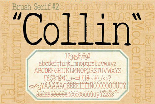 Brush Serif - Collin font