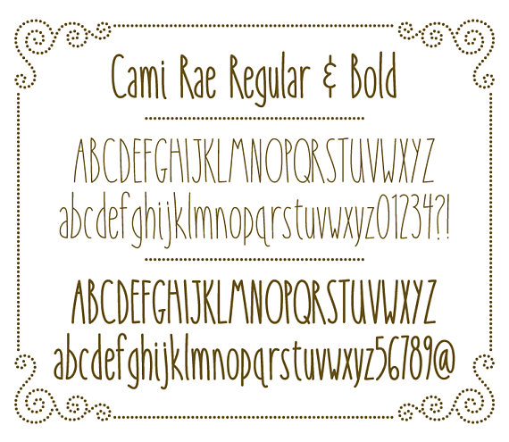 Cami Rae limited font