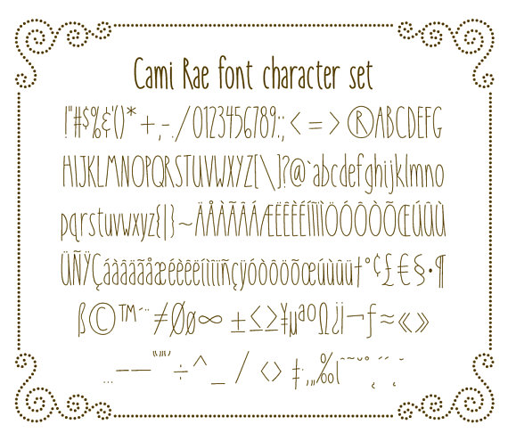 Cami Rae limited font