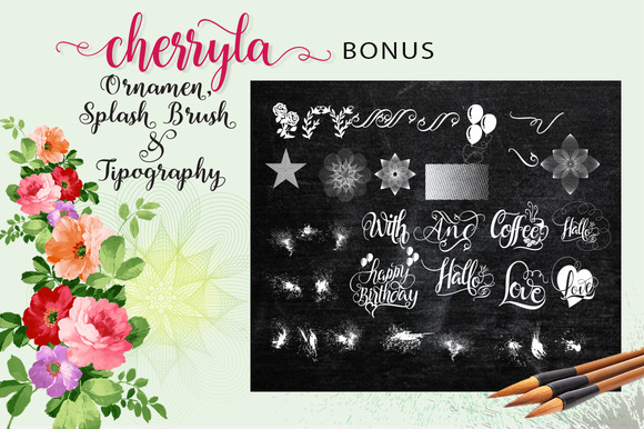 Cherryla Ornaments font