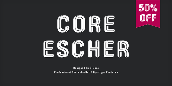 Core Escher A Left font