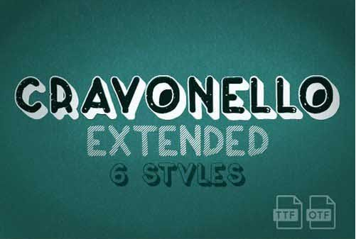 Crayonello 3d font