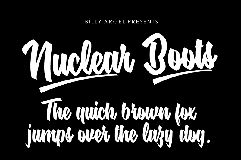 Nuclear Boots Personal Use font