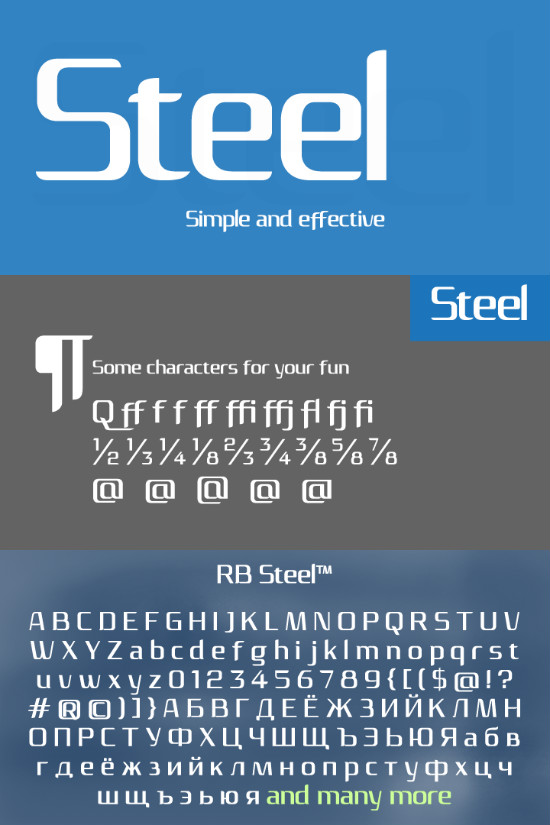 RBSteel font