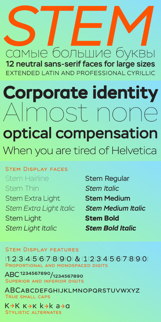 Stem-Bold font