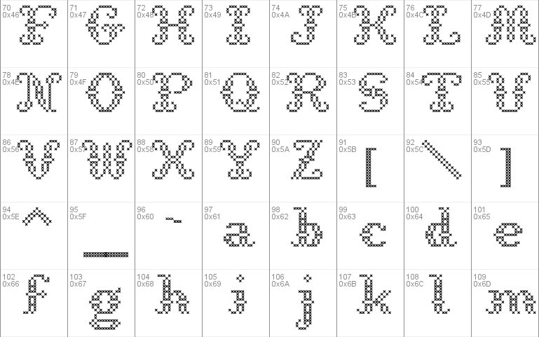 StitchCross font