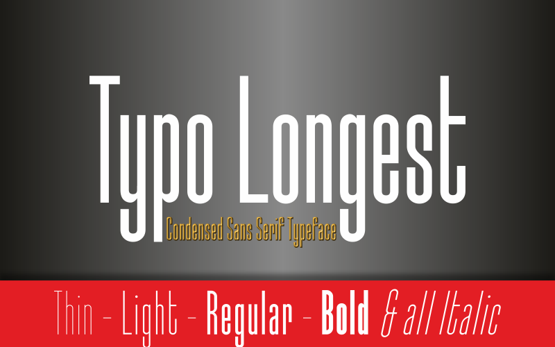 Typo-Longest Demo font