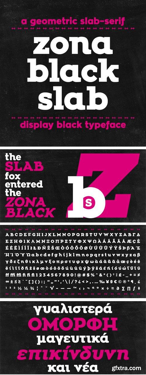 Zona Black Slab  font