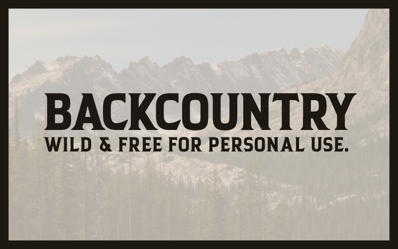 Backcountry font