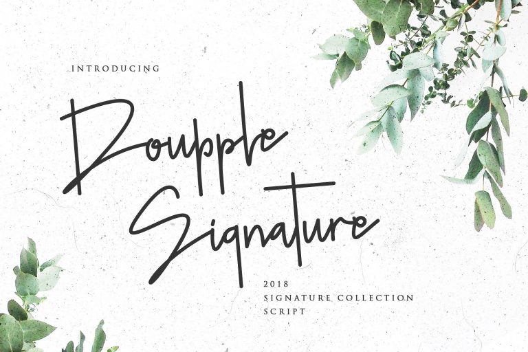 Doupple Signature font
