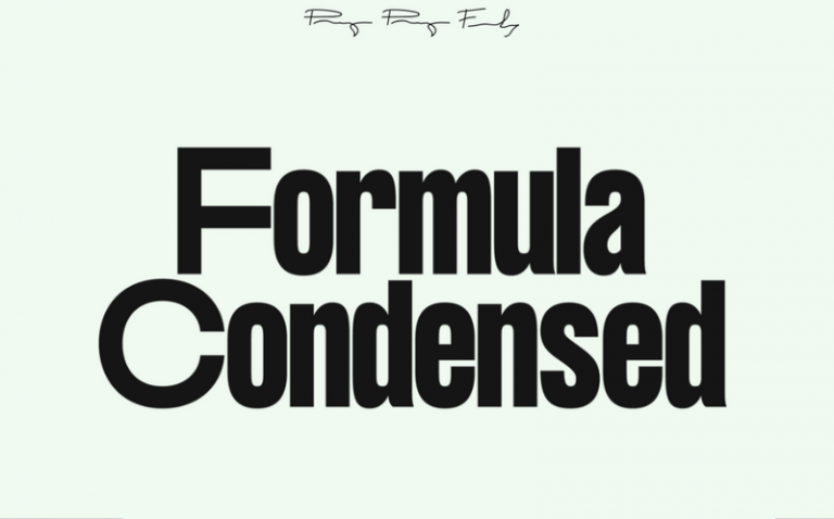 Formula Condensed font
