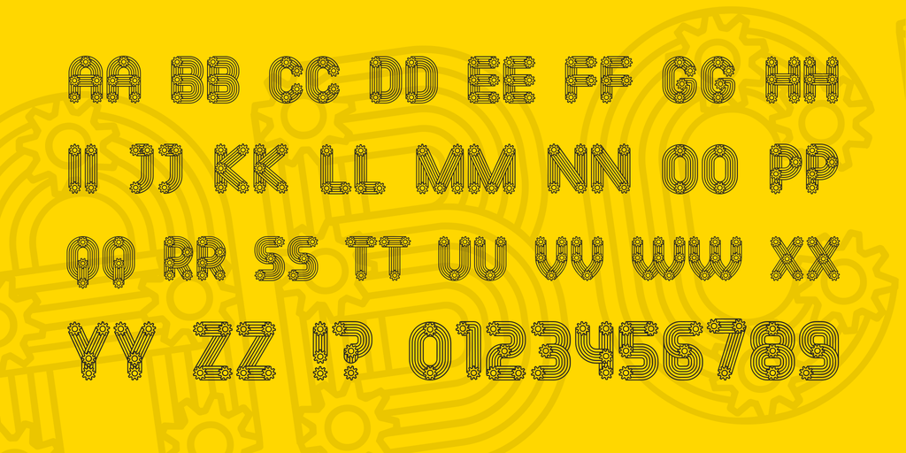 Gears font