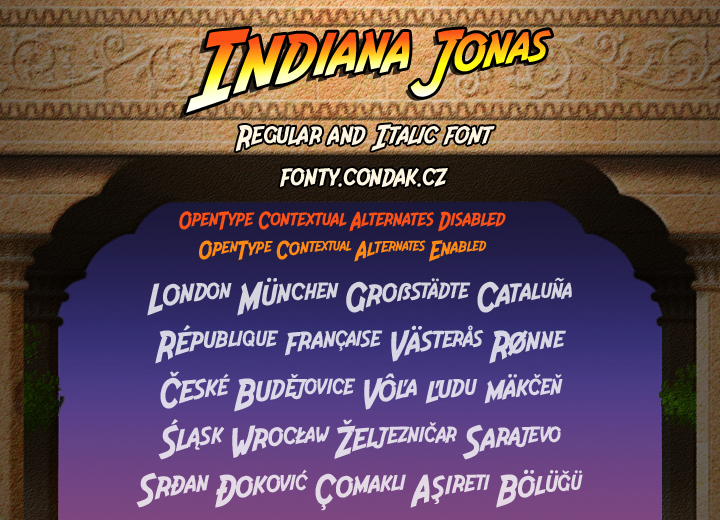 Indiana Jonas font