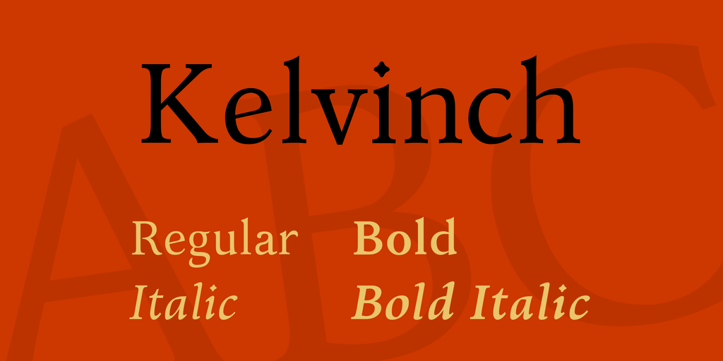 Kelvinch font