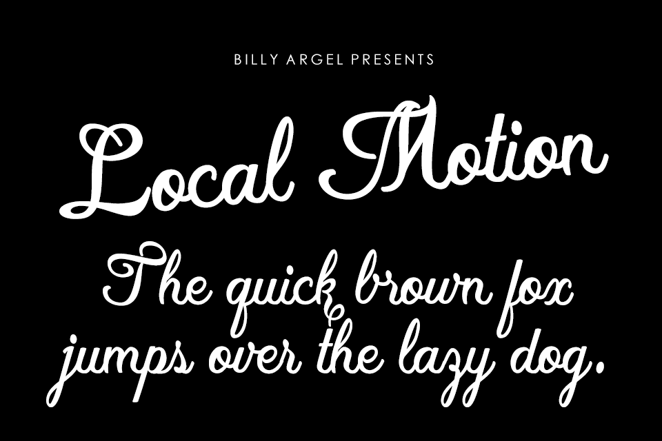 Local Motion Personal Use font