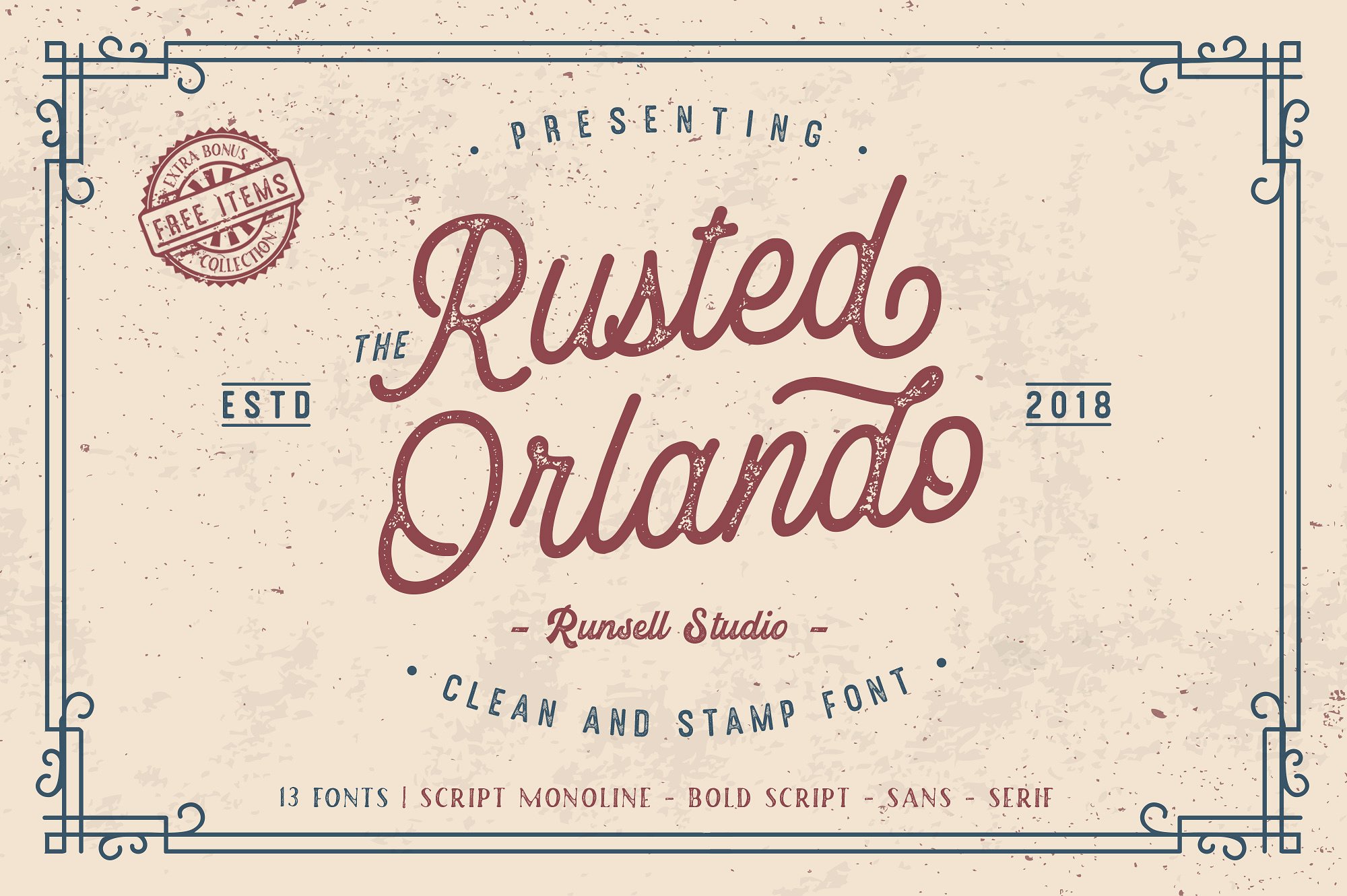 Rusted Orlando Demo font