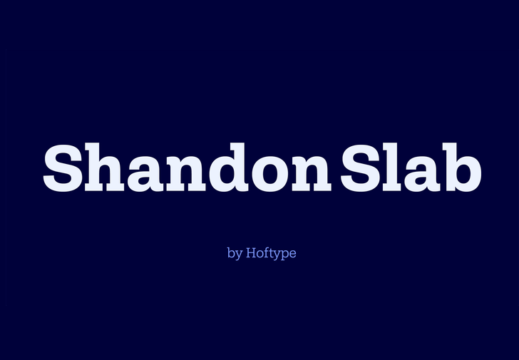 Shandon Slab font