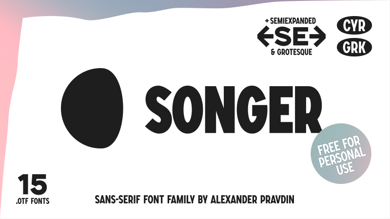 SONGER Condensed font