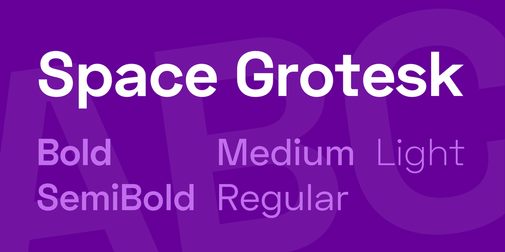 Space Grotesk font