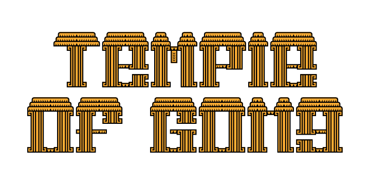 Temple of Gong font