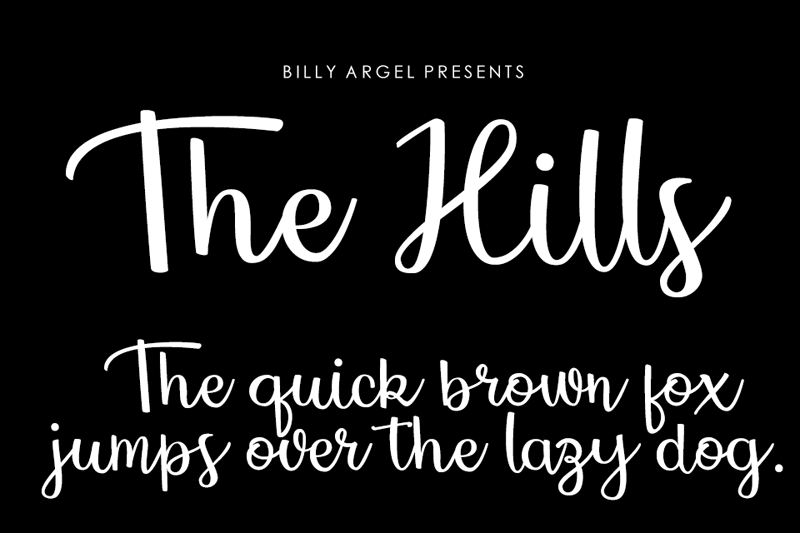 The Hills Personal Use font