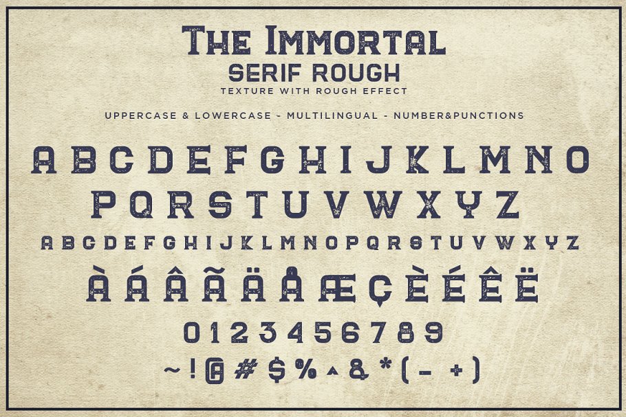 The Immortal Serif Rough font