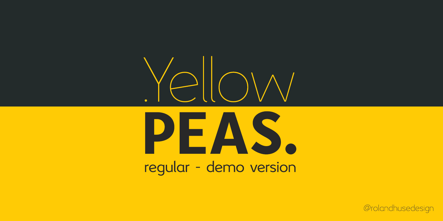 yellow peas font