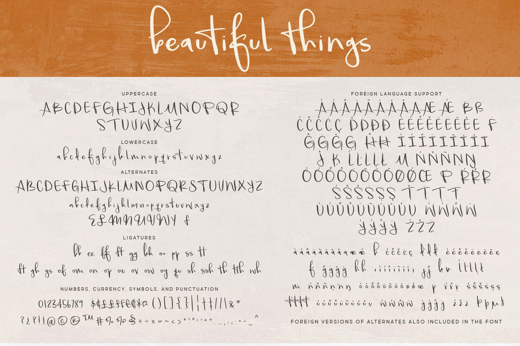Beautiful Things font