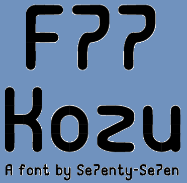 F77 Kozu Demo font